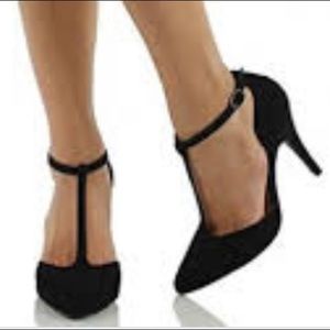 Stylish Black T-Strap High Heels for Women - Elegant Party & Evening Shoes for Weddings, Prom, and Special Occasions