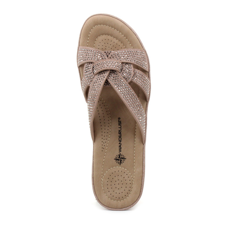 Women's Comfortable Magenta Wedge Sandals for Summer - Casual Beach Walking, Outdoor Parties & Vacation Outfits
