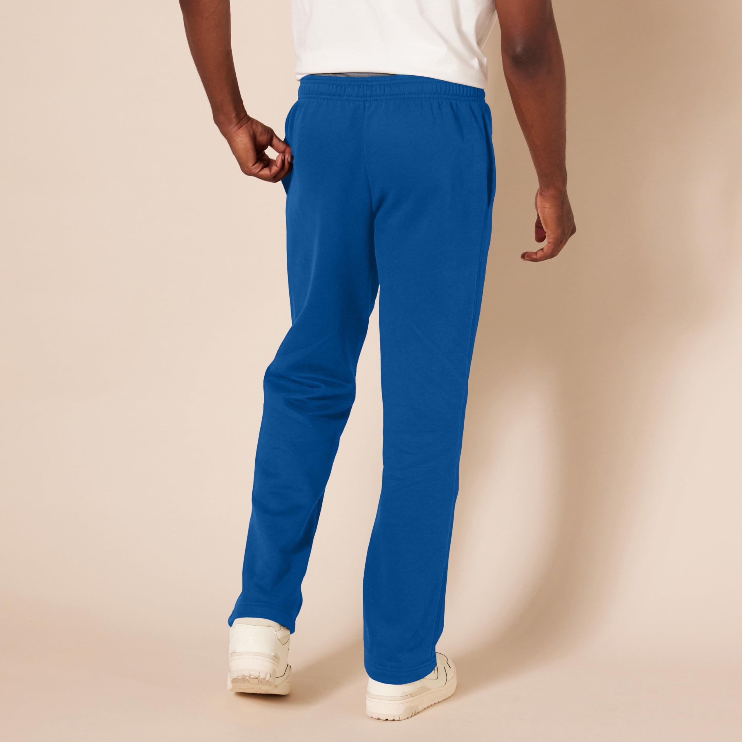 Amazon Essentials Men's Fleece Open Bottom Sweatpants - Comfortable Casual Lounge Pants for Big & Tall Sizes - Perfect for Home Relaxation, Gym Wear & Running Errands