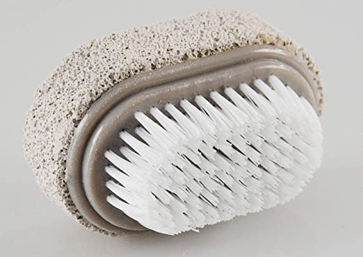 Pumice Stone & Brush for Feet - Callus Remover & Pedicure Tool - Bath & Spa Use