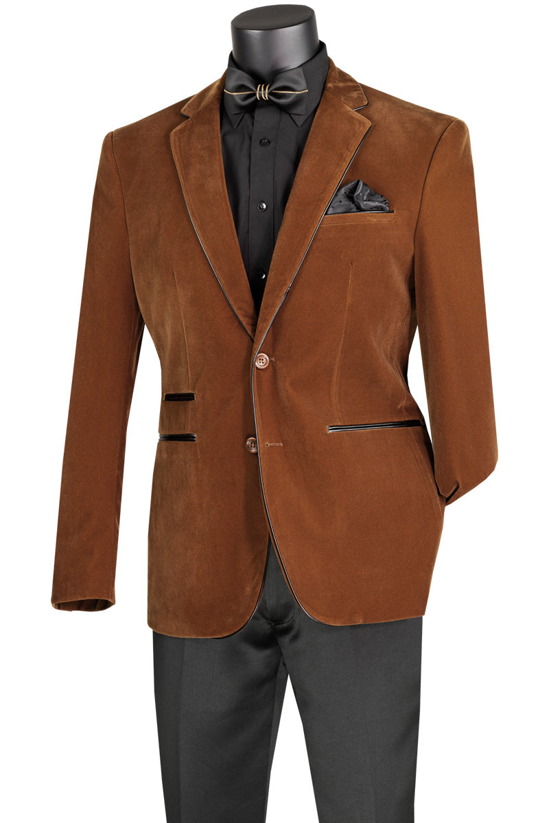 Bourbon Velvet Slim Fit Blazer for Men - Elegant Formal Jacket for Weddings, Business & Evening Events | Premium Quality Tailored Suit Coat