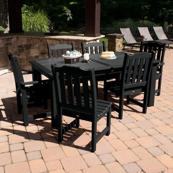 Lehigh 7-Piece Rectangular Outdoor Dining Set - Patio Furniture for Garden, Backyard, Poolside & BBQ Gatherings