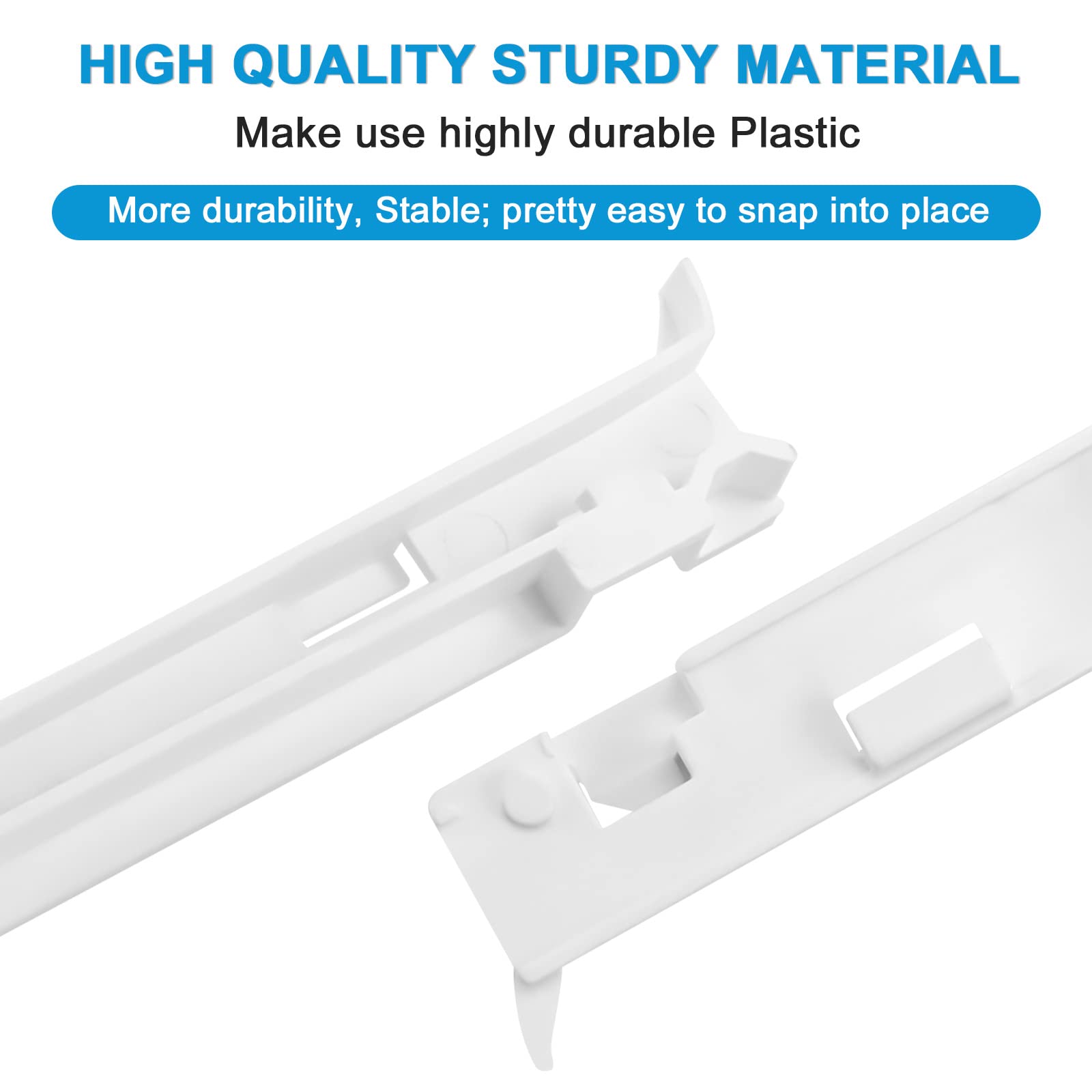 Whirlpool Refrigerator Drawer Slide Rail Replacement (2-Pack) - Compatible with WP2223320, 1016208, AH869557, EA869557, PS869557 - Durable Crisper Track for Smooth Gliding - Perfect for Kitchen Appliance Repair & DIY Maintenance