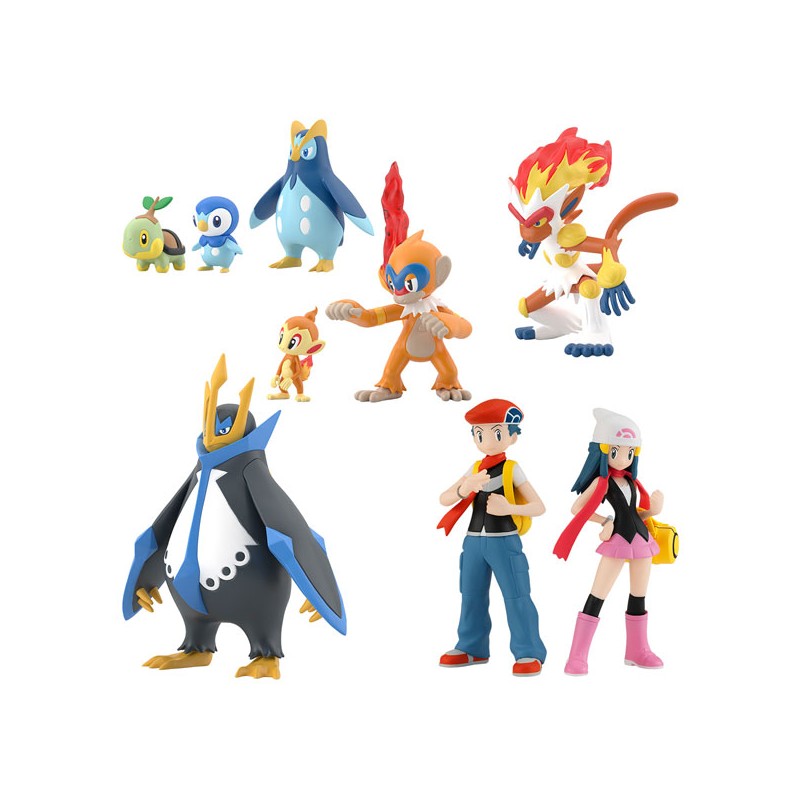 Bandai Pokemon Scale World Vol. 8 Sinnoh Region Trading Figures - 10-Piece Sealed Blind Box Set for Collectors | Perfect for Display, Gifts, and Pokemon Battles
