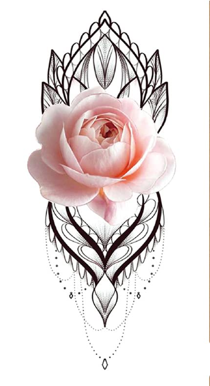 7 Sheets 3D Temporary Tattoo Stickers - Realistic Fake Waterproof Tattoos for Adults & Kids (Wolf, Flower, Animal Designs) 11.4X21Cm - Perfect for Arms, Legs & Shoulders | Great for Parties, Halloween, Cosplay & Body Art