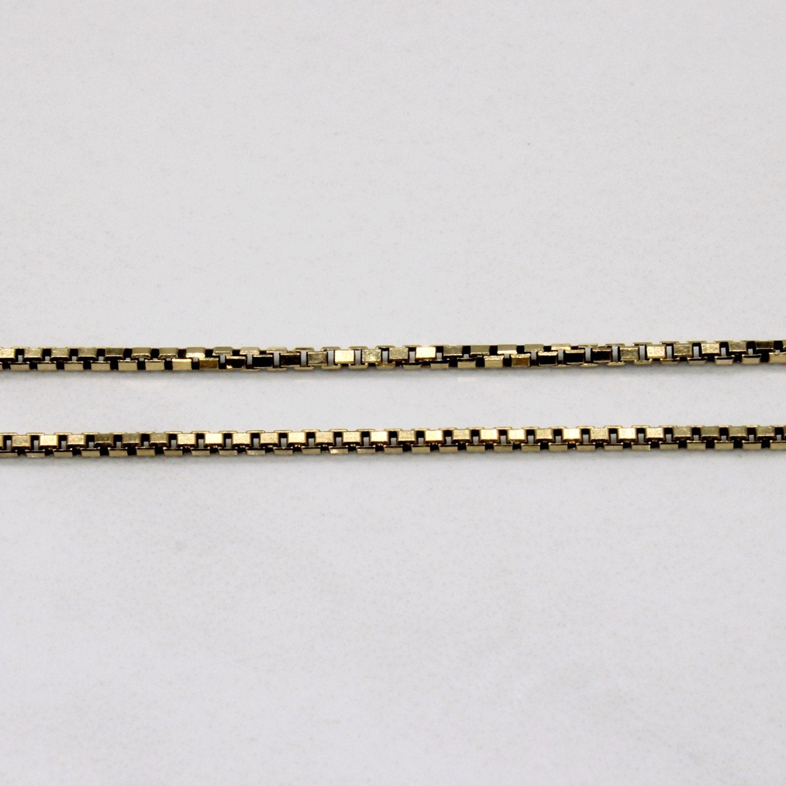 10K Yellow Gold Box Link Chain Necklace - 18 Inch Solid Gold Jewelry for Women - Perfect for Layering, Gifts & Everyday Wear