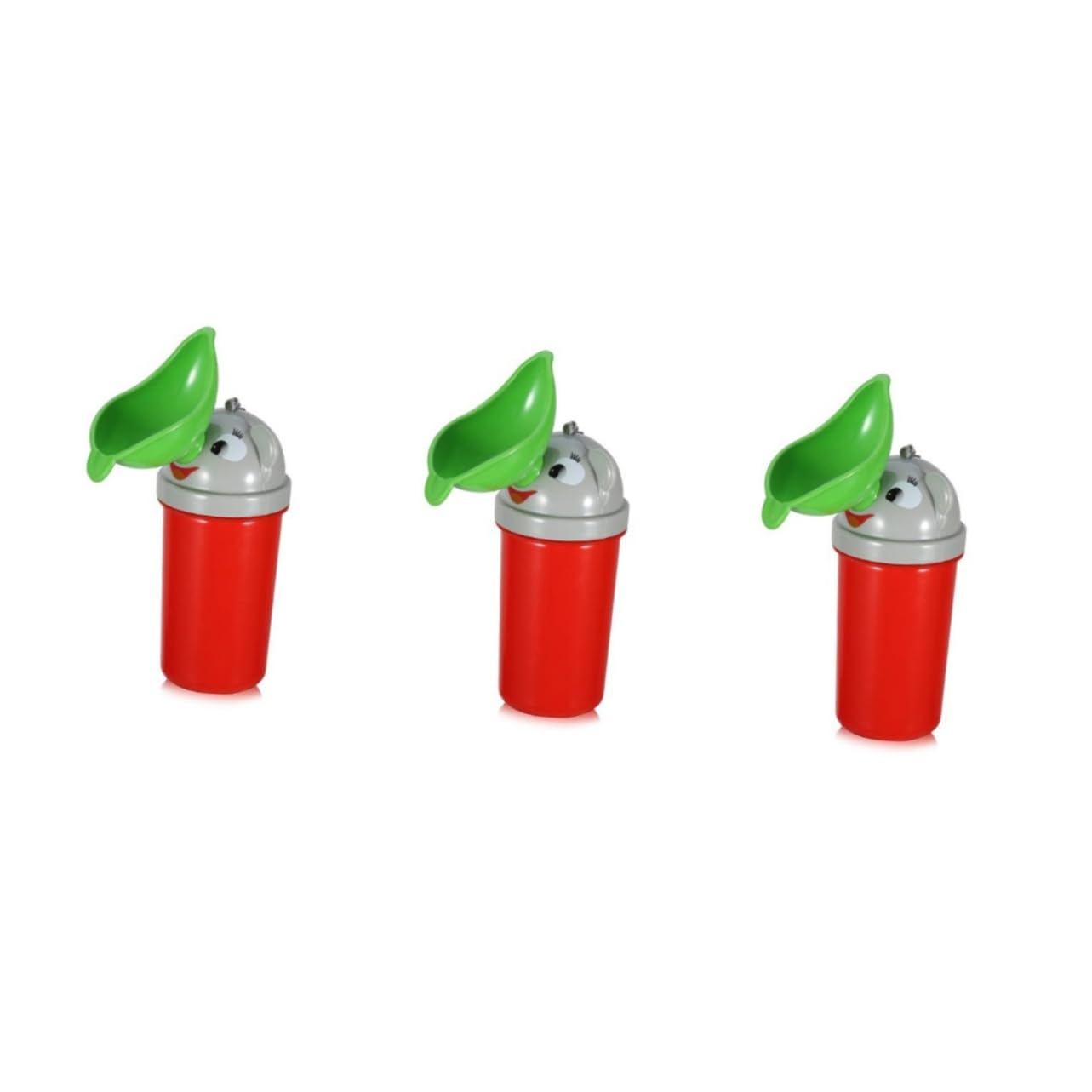 3-Pack Portable Female Urinal for Travel & Emergency - Compact Pee Cup for Women, Red - Ideal for Camping, Road Trips & Outdoor Adventures