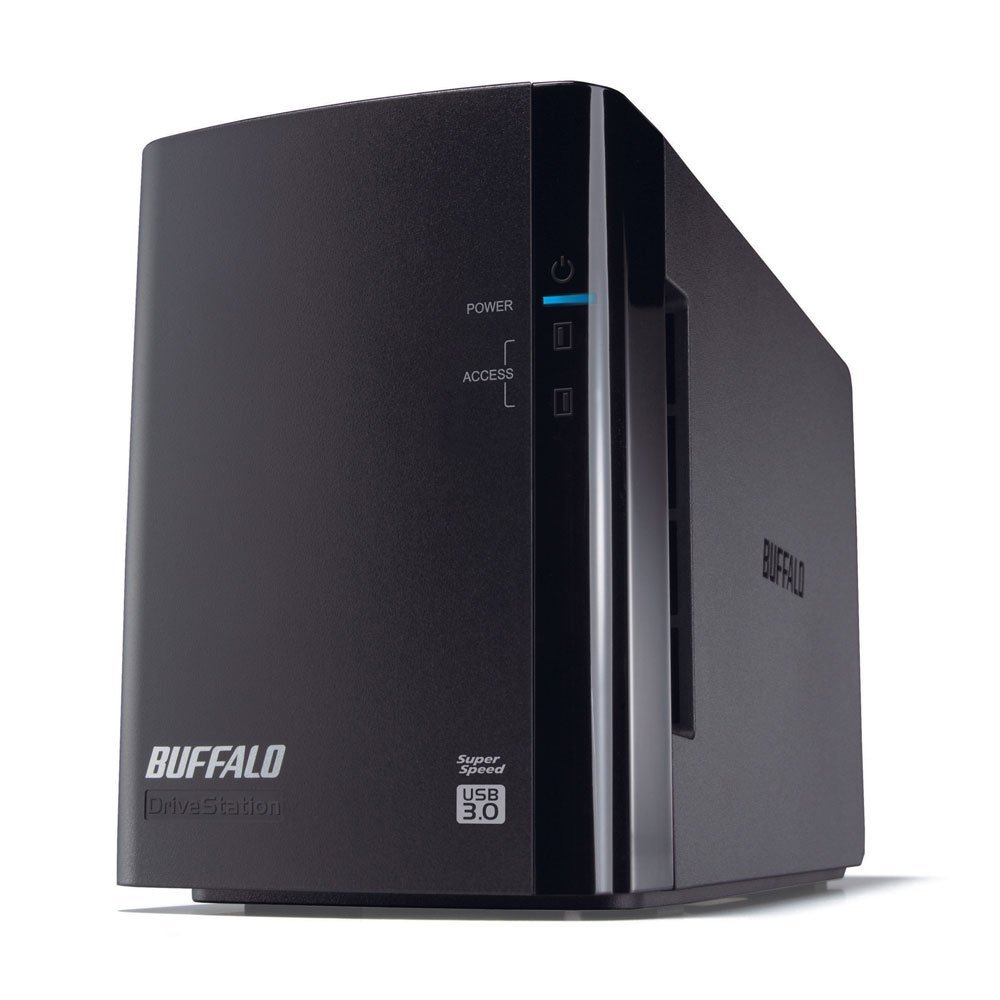 BUFFALO DriveStation Duo 2-Bay 8TB (2x4TB) TAA Compliant Desktop External Hard Drive USB 3.2 - High Speed Backup for Home Office, Gaming & Media Storage