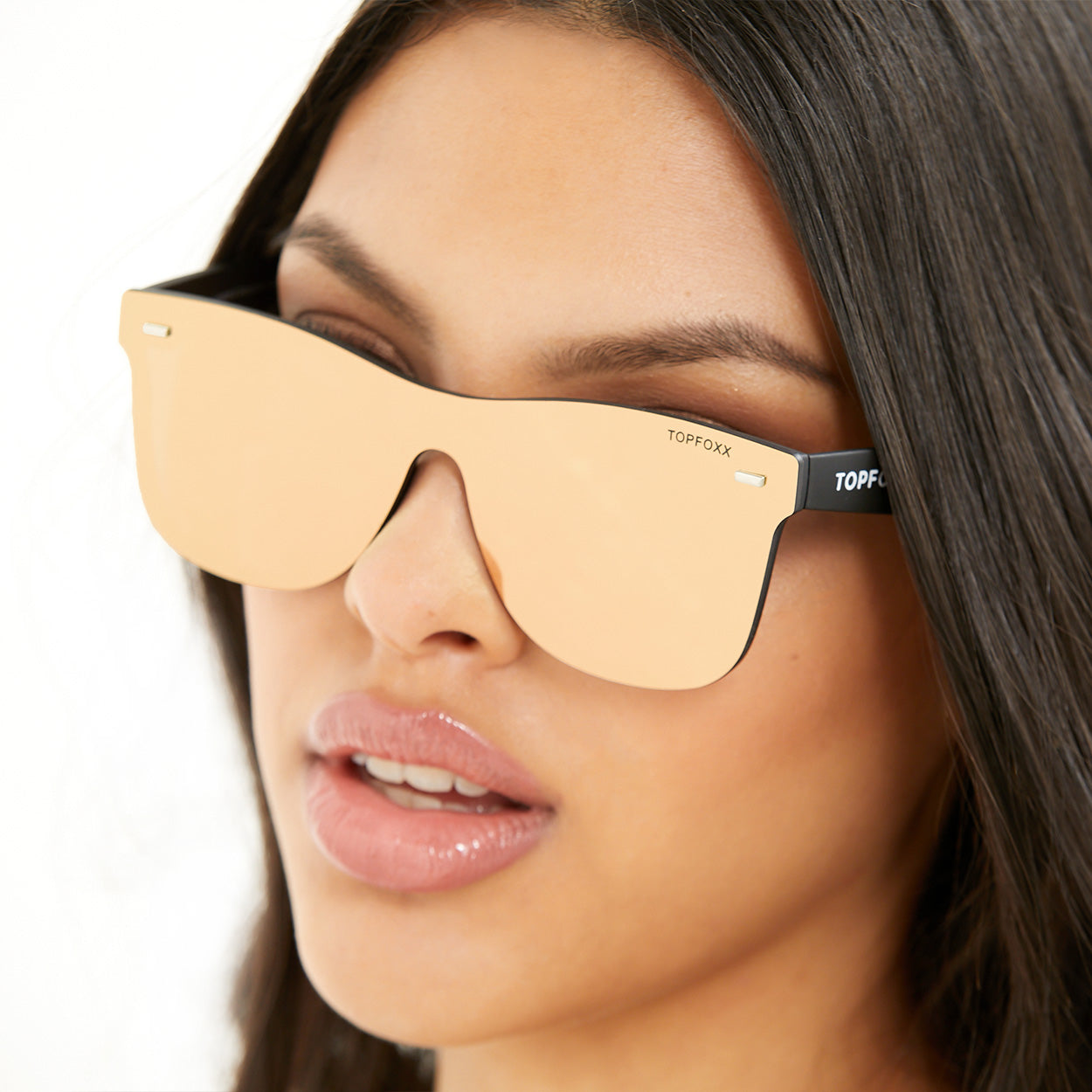 Sustainable Gold Square Wayfarer Sunglasses for Women - Eco-Friendly Fashion Sunglasses for Outdoor, Beach, and Daily Wear