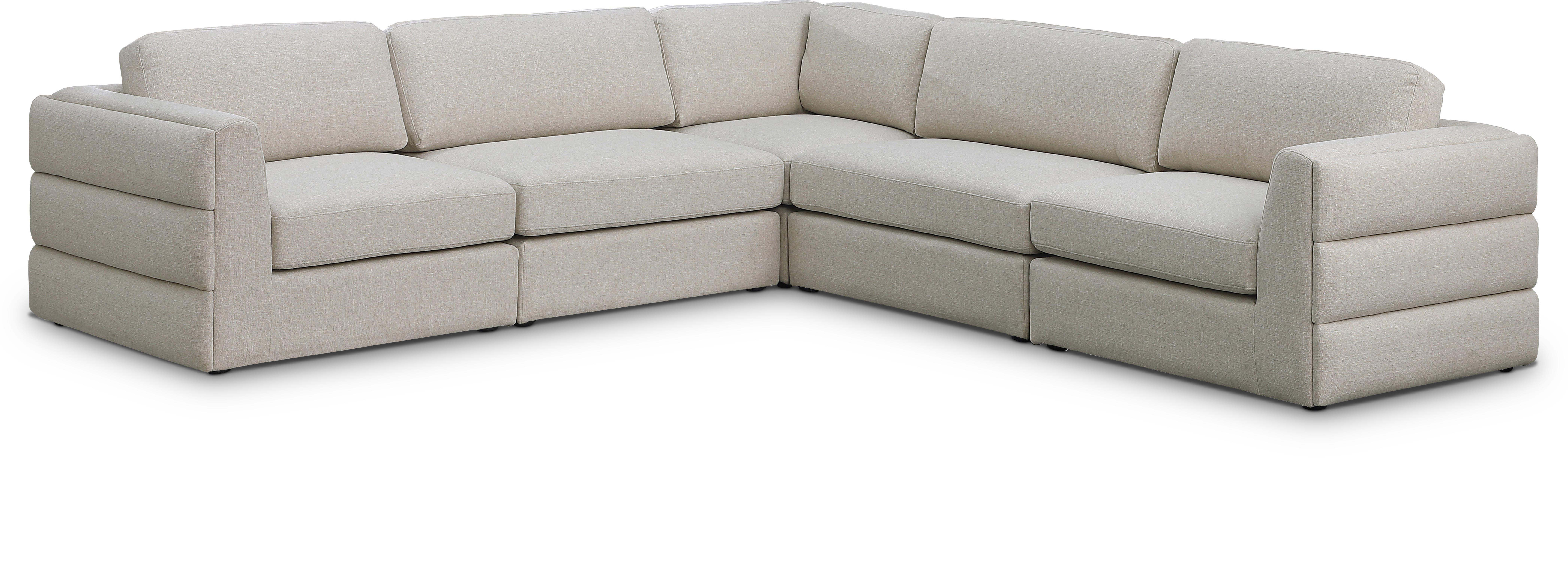 Beckham Durable Linen Texture Fabric Modular Sectional Sofa - Modern Living Room Furniture for Home & Office Comfort