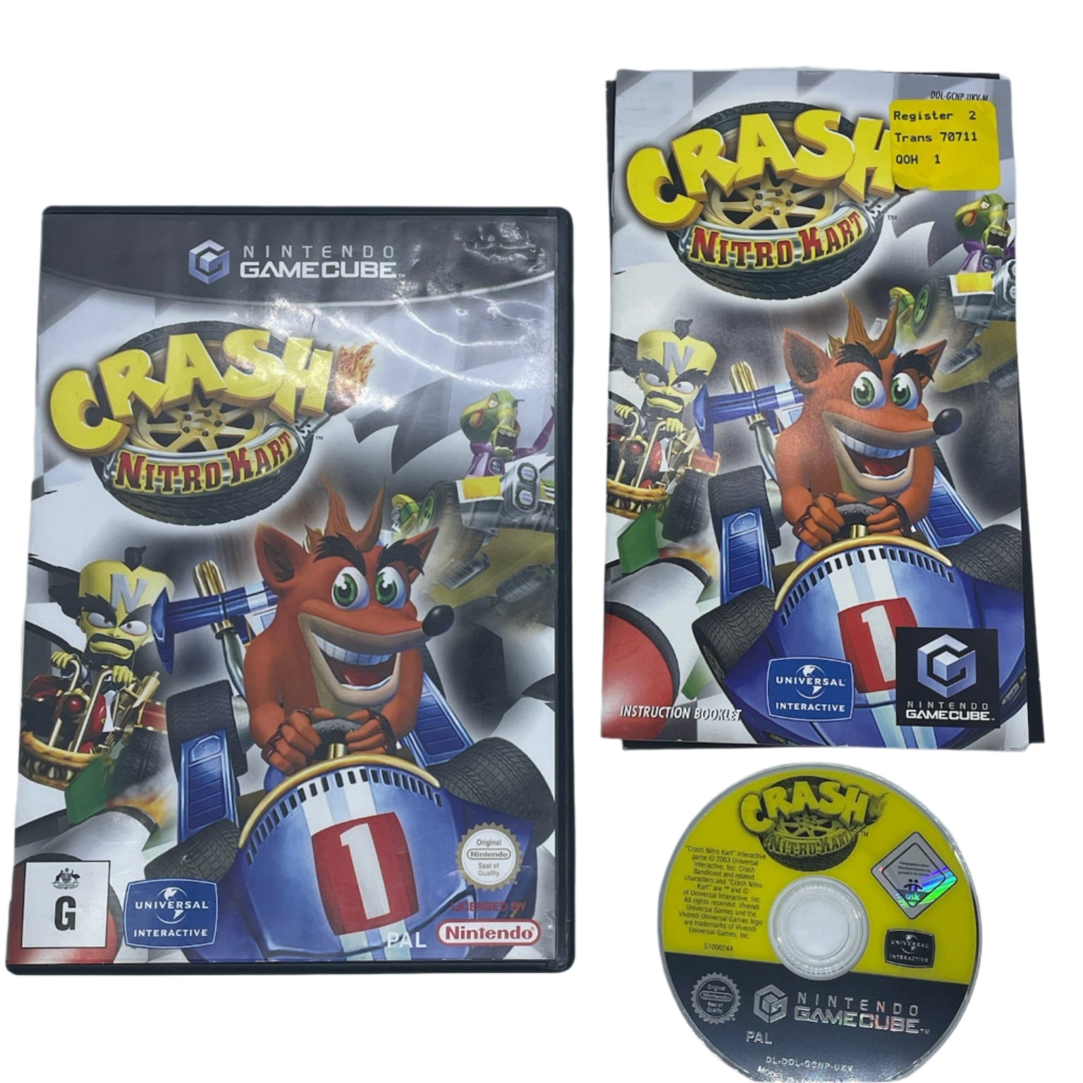 Crash Nitro Kart Game for Nintendo GameCube - Complete with Manual (PAL Version) | Perfect for Retro Gaming & Collectors