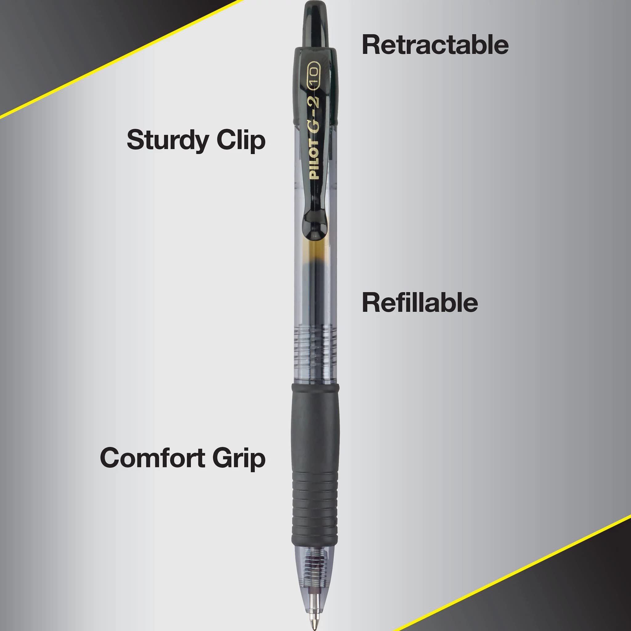 Pilot G2 Premium Gel Roller Pens - 1mm Bold Point Black Ink (4-Pack) - Perfect for Office, School, Note Taking & Journaling