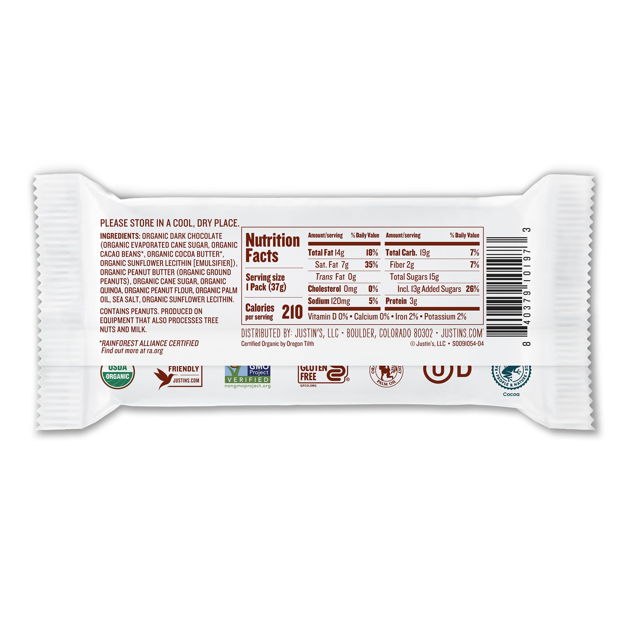 Organic Dark Chocolate Peanut Butter Cups - Gluten Free, Rainforest Alliance Certified, Responsibly Sourced - 12 Pack (24 Cups Total) - Perfect for Snacking, Gifts & Healthy Desserts
