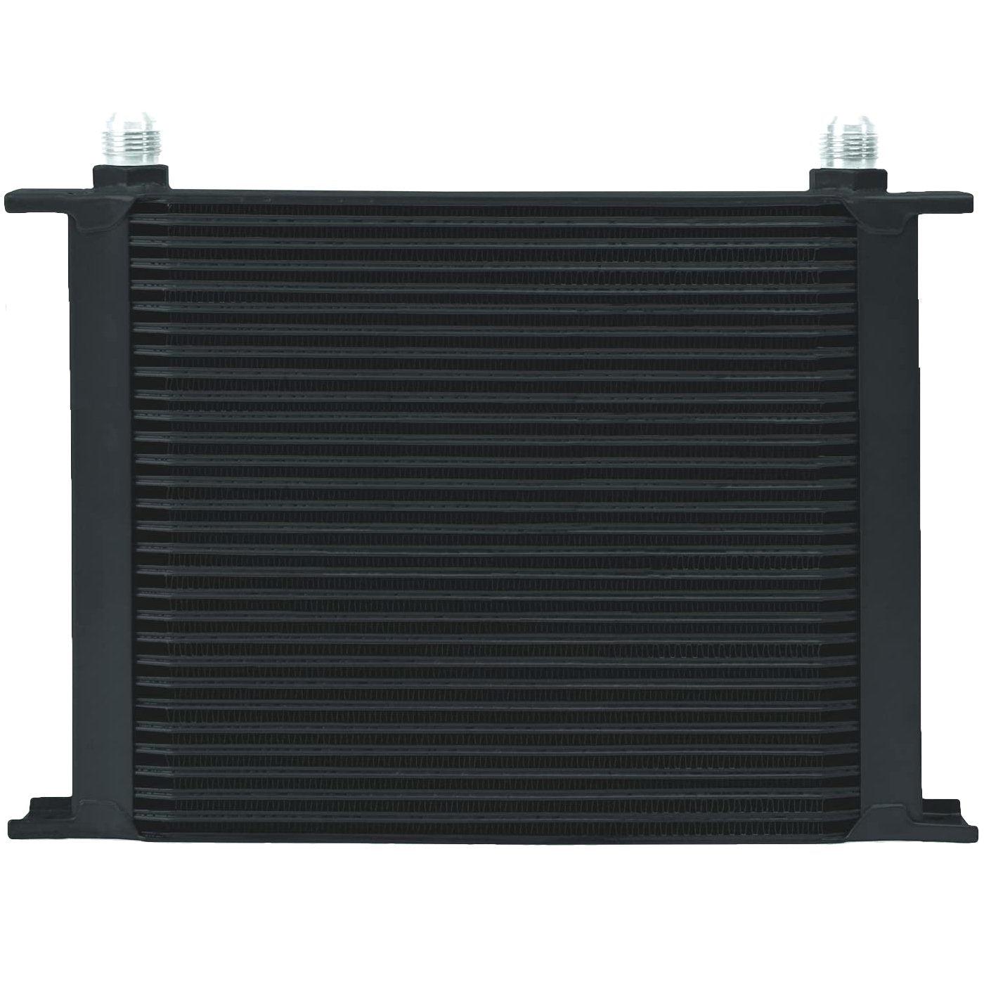 30 Row 10 6AN Transmission Oil Cooler with Electric Fan & Hose Grounding Switch Kit - Heavy Duty Cooling for Performance Cars, Trucks & Off-Road Vehicles