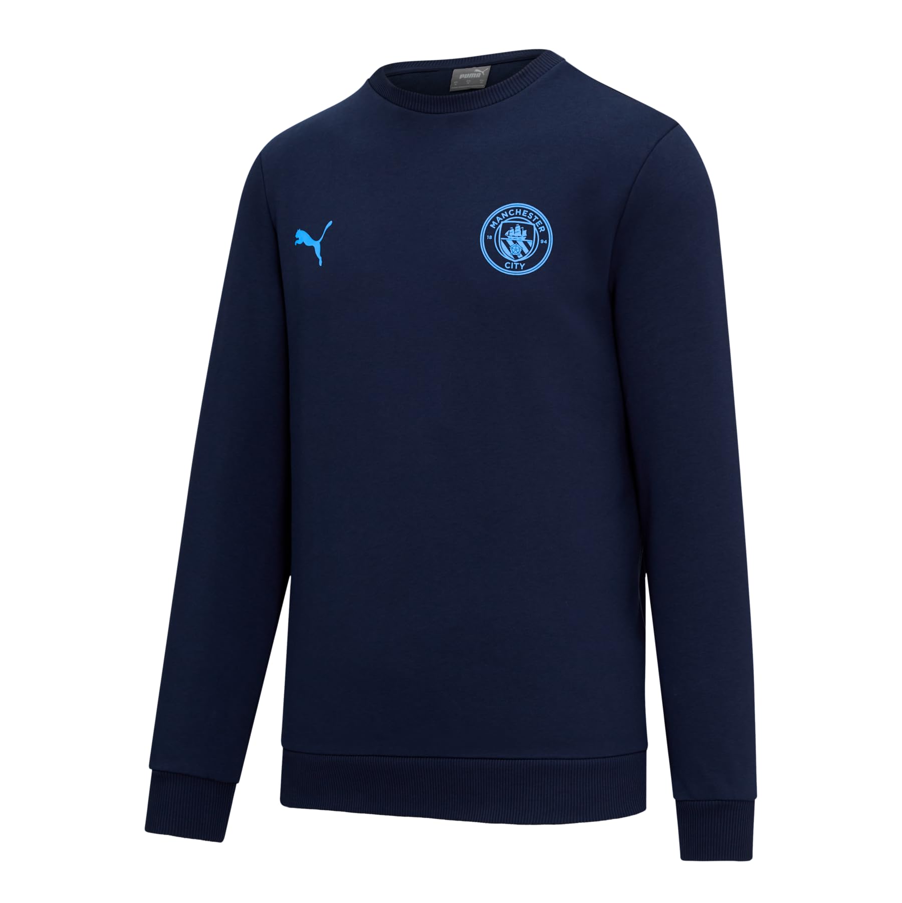 PUMA Manchester City Kids' Sweatshirt | Essential Football Fan Gear for Boys & Girls | Perfect for Game Day & School