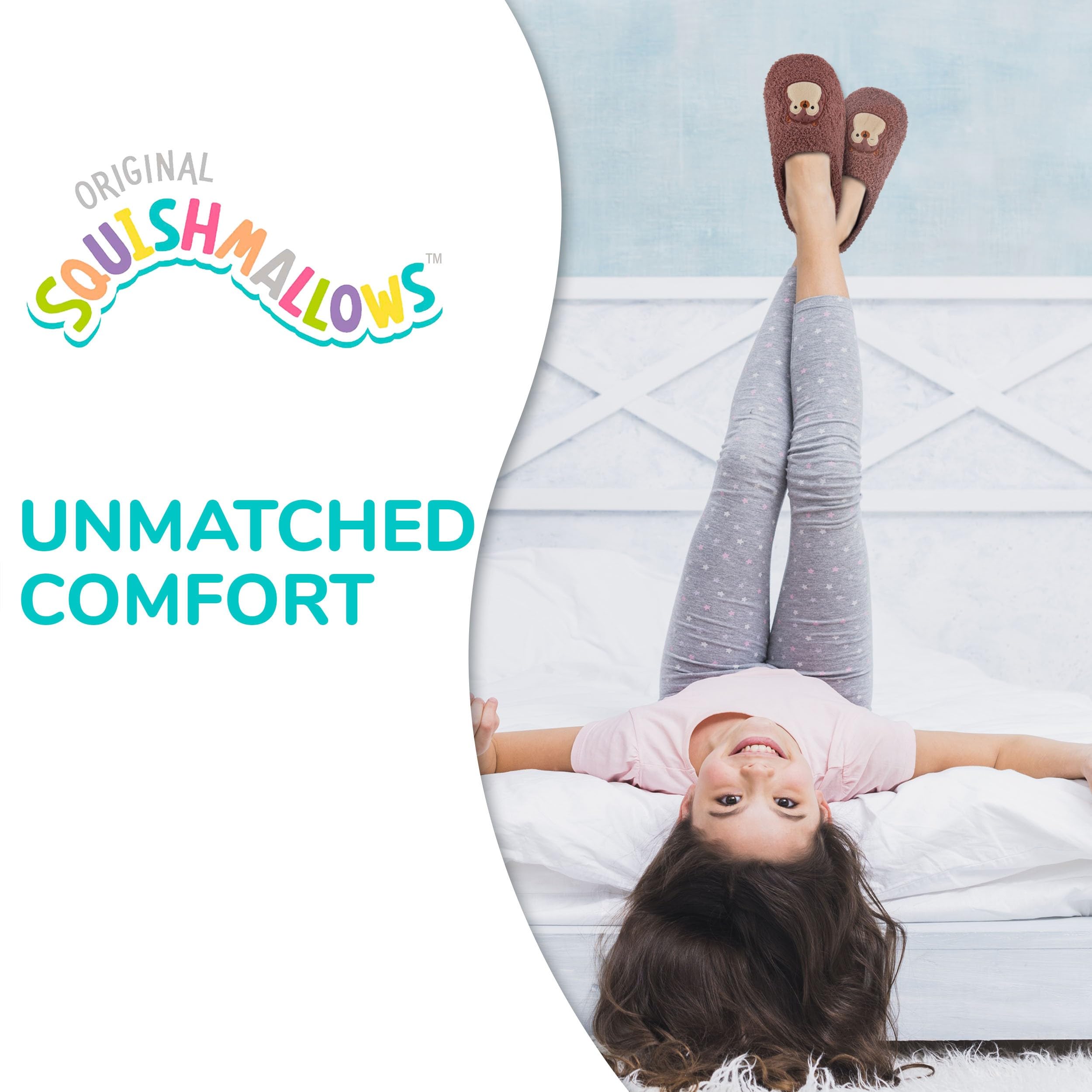 Soft & Cozy Squishmallows Fuzzy House Slippers for Women & Kids - Extra Plush Indoor/Outdoor Slip-On Slippers - Perfect Gift for Christmas, Birthday & Relaxing at Home