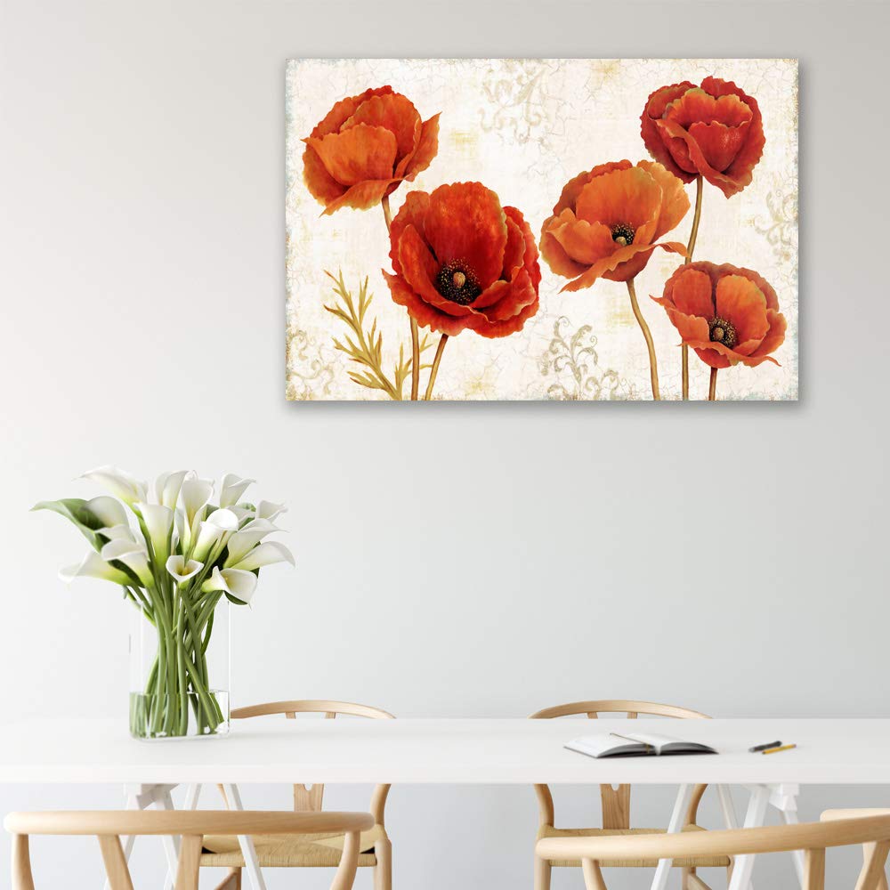 Beautiful Flower Giclee Canvas Wall Art - 32x48 Inches, Vibrant Home Decor for Bedroom, Living Room, Office, and Modern Interior Design