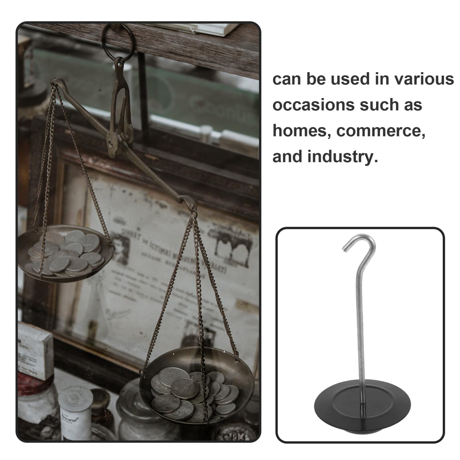 Zerodeko Traditional Hanging Scale Weights - Precision Hook Scale for Measuring Weight - Perfect for Kitchen, Fishing, and Postal Shipping
