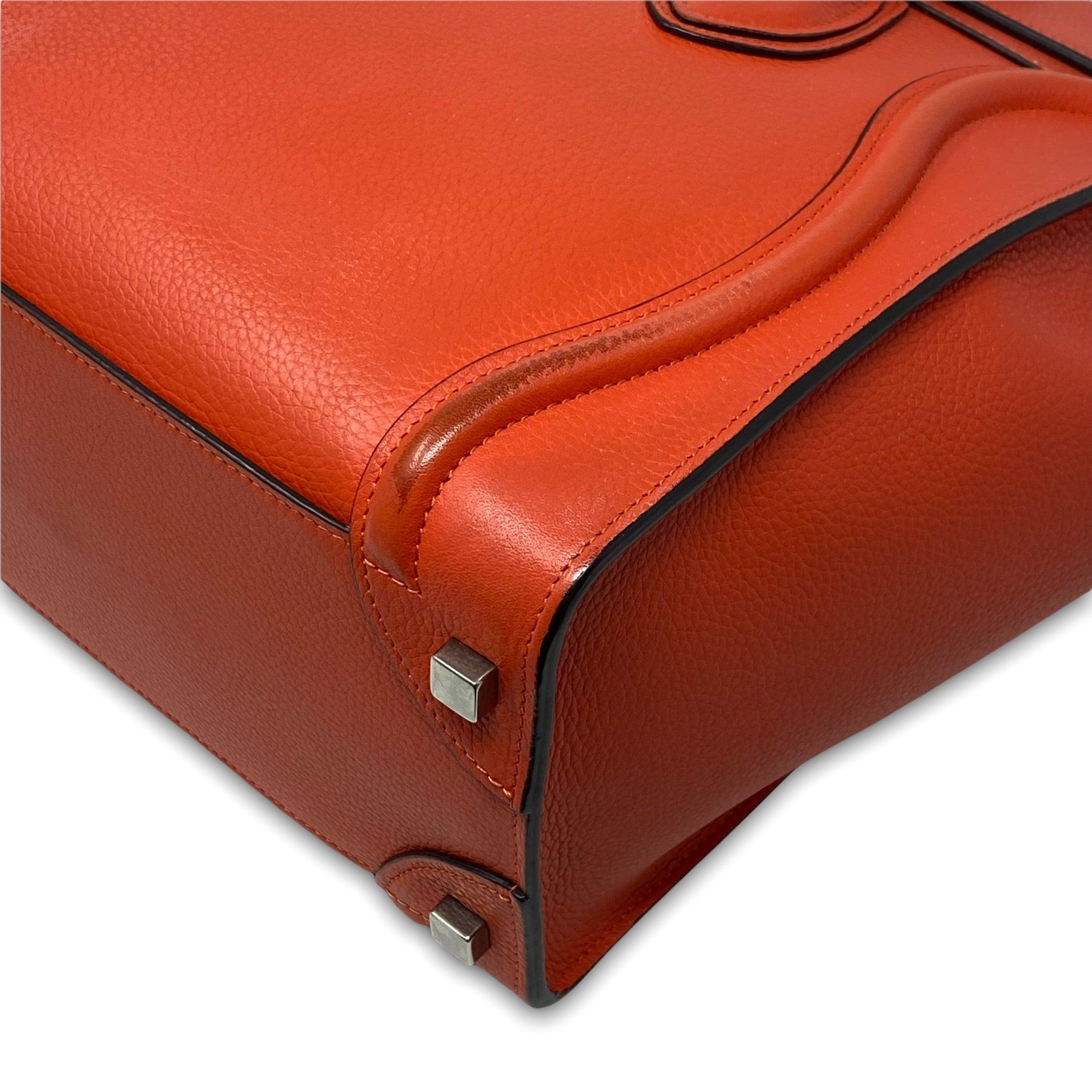 Celine Red Micro Luggage Bag - Premium Leather Crossbody Handbag for Women | Perfect for Travel, Work & Evening Out