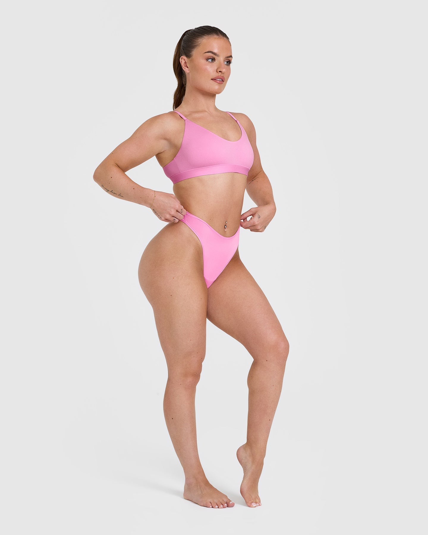 Silhouette Bralette for Women - Comfortable Wireless Lace Bralette in Power Pink | Perfect for Yoga, Lounge Wear & Everyday Comfort