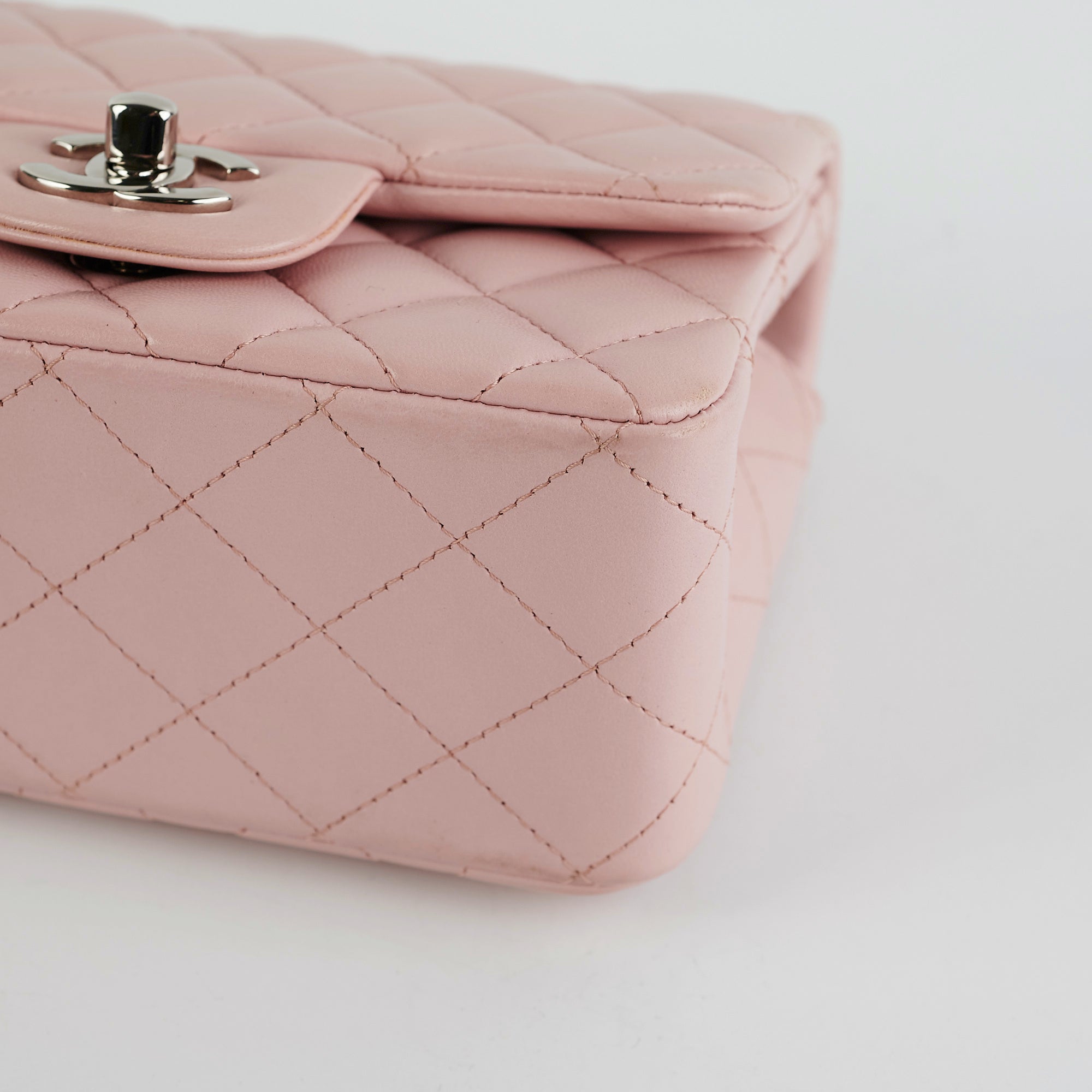 Chanel Mini Square Pink Flap Bag - Luxury Quilted Leather Crossbody Purse for Women | Perfect for Parties, Dates & Special Occasions