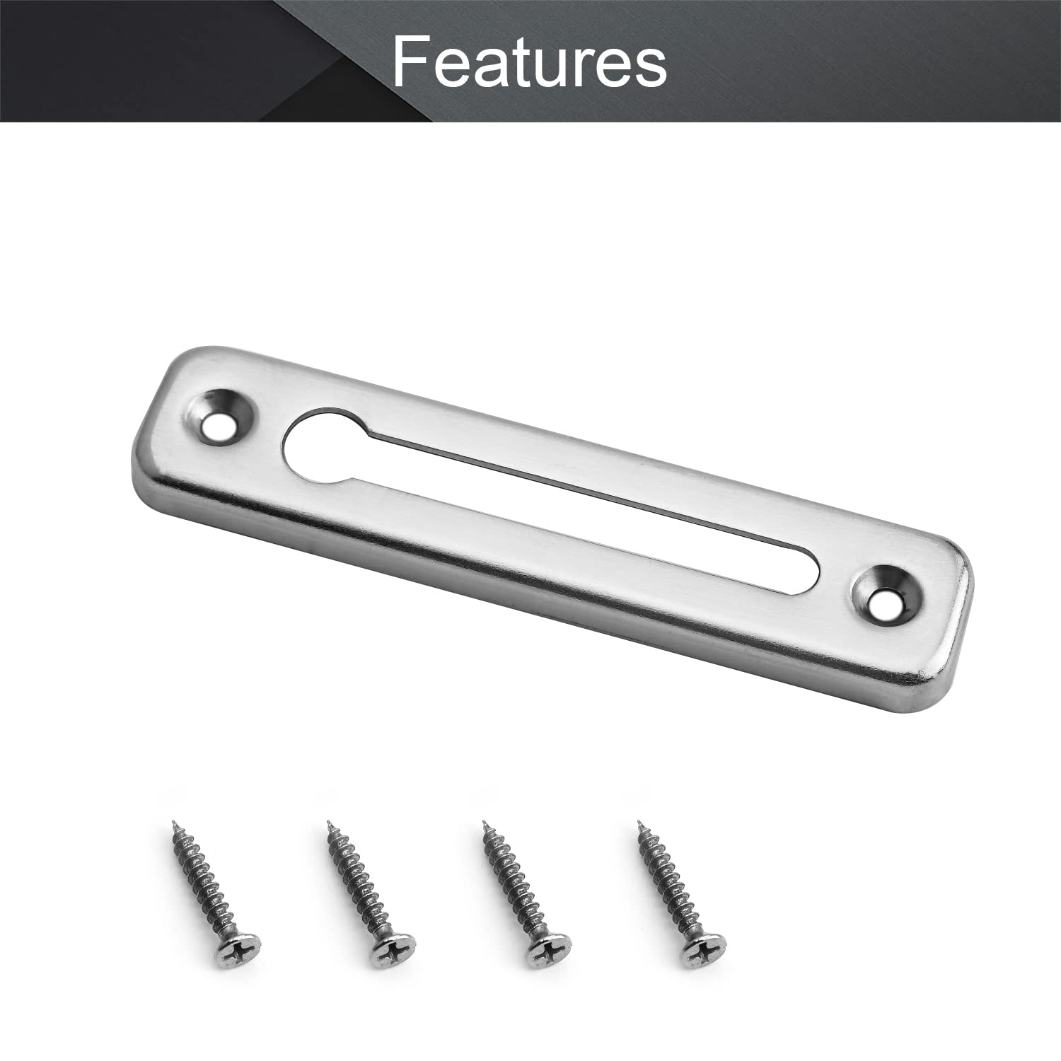 MroMax Heavy Duty Anti-Theft Security Chain Lock for Doors - Reinforced Solid Latch Guard Clasp for Swing-in Doors - Home, Bedroom, Hotel & Office Safety Protection (Silver, 1 Pack) - Perfect for Apartment Entry, Bathroom Privacy & Child Safety