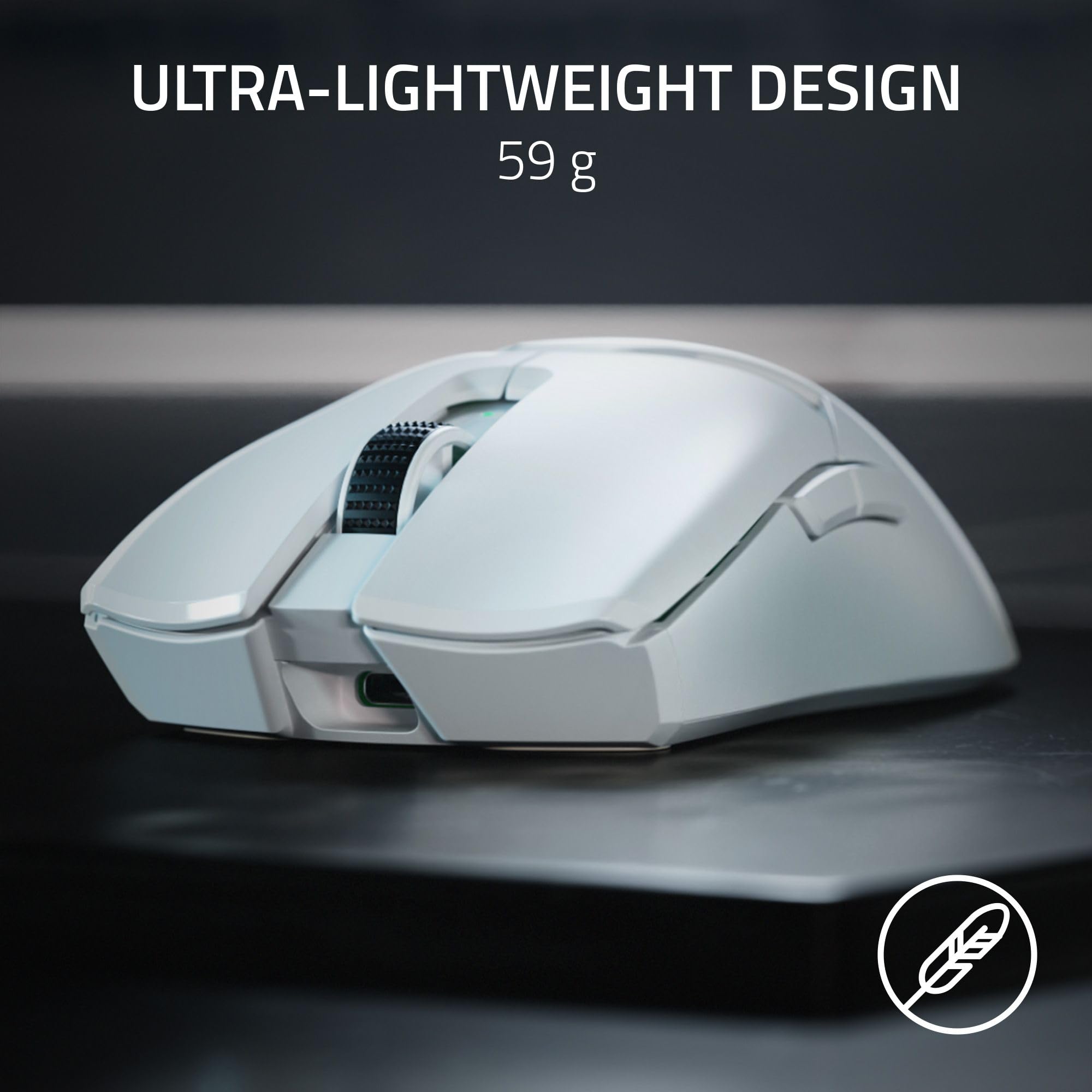 Razer Viper V2 Pro Wireless Gaming Mouse - 59g Ultra-Lightweight, 30K DPI Optical Sensor, HyperSpeed Wireless, Gen-3 Optical Switches, 5 DPI Settings - White | Perfect for Esports, FPS, MOBA & PC Gaming