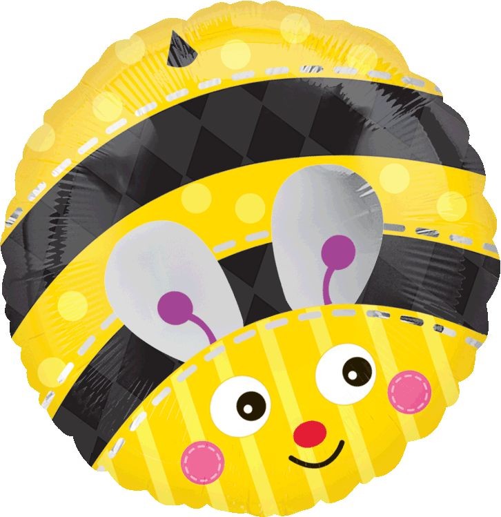 45cm Standard XL Cute Bumble Bee Balloon for Birthday Parties, Baby Showers & Spring Decorations - Latex Party Balloons for Indoor/Outdoor Events