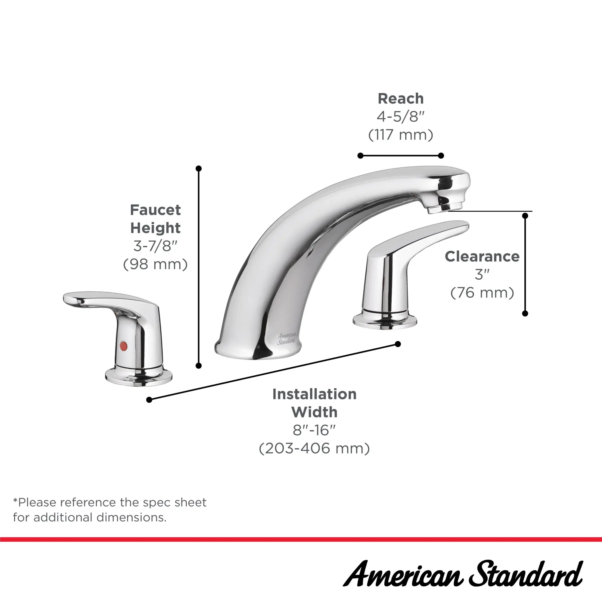 Colony PRO Bathtub Faucet Trim with Lever Handles - Compatible with Flash Rough In Valve - Durable Bathroom Faucet for Modern Home & Spa Relaxation