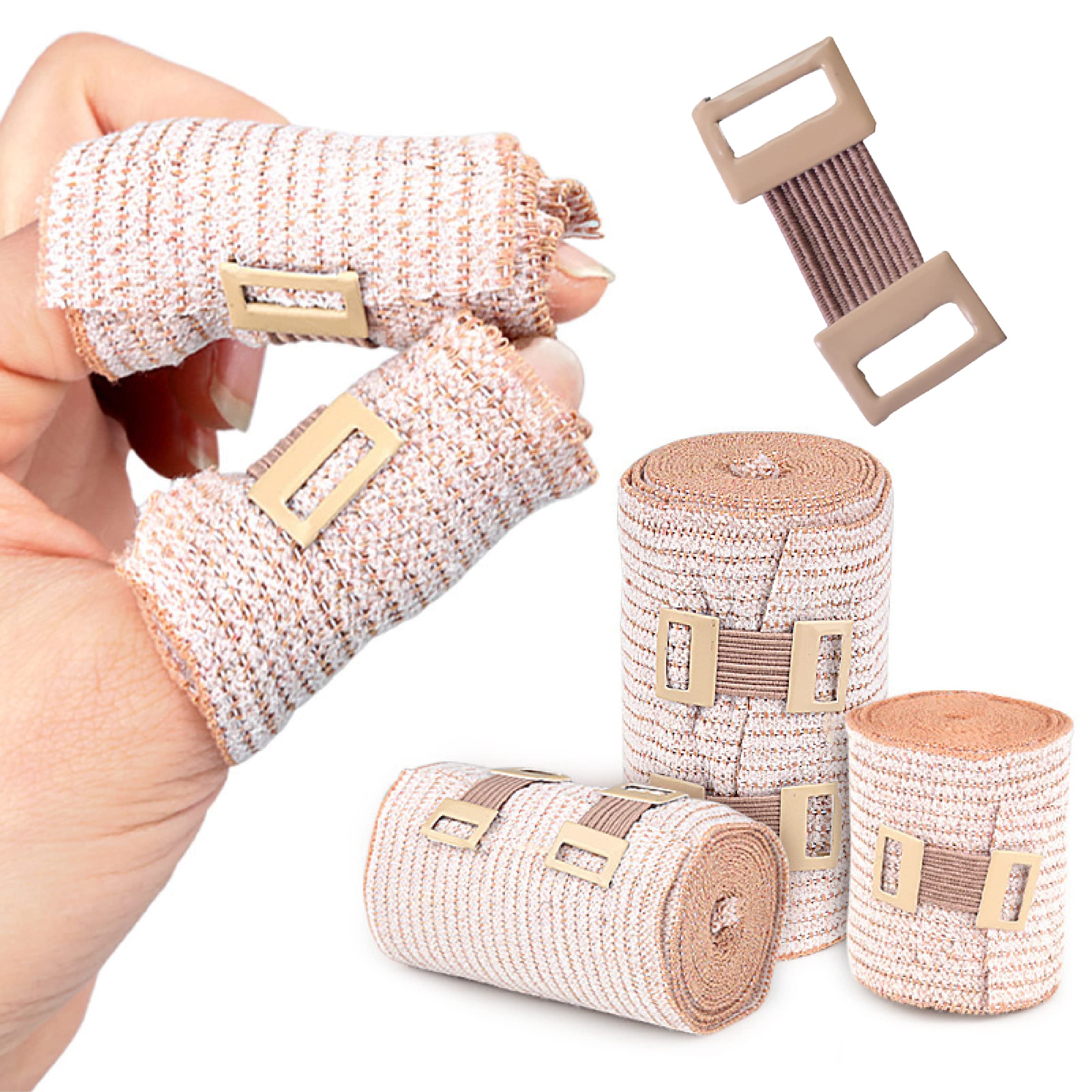 Elastic Bandage Clips - 40 Pcs Metal Fasteners for Stretch Bandage Wraps - Durable Replacement Clips for Medical, Sports & First Aid Use