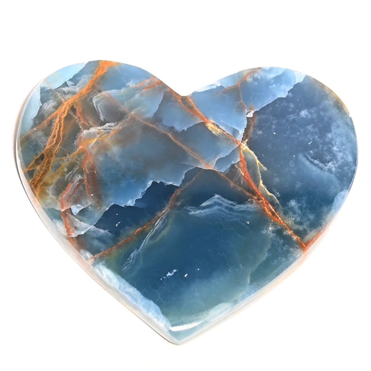 Blue Onyx Heart Stone - 3 Inch Natural Gemstone for Jewelry Making, Home Decor, and Healing Crystals | Perfect for Necklaces, Bracelets, and Meditation