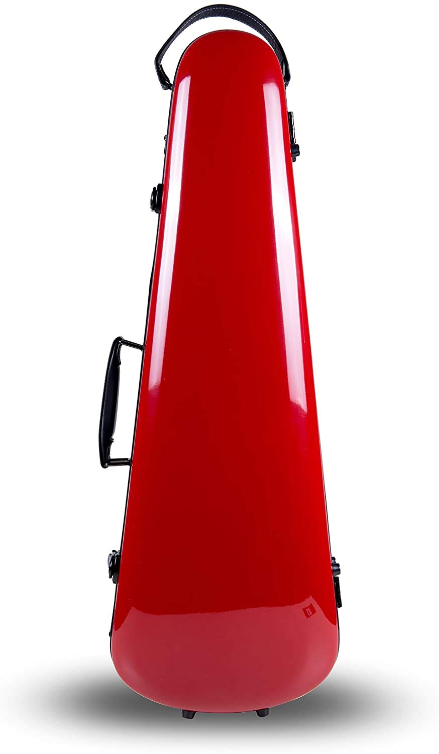 Crossrock CRF1020VRD Fiberglass 4/4 Full Size Violin Case - Red Backpack Style | Professional Violin Storage & Travel Protection for Musicians