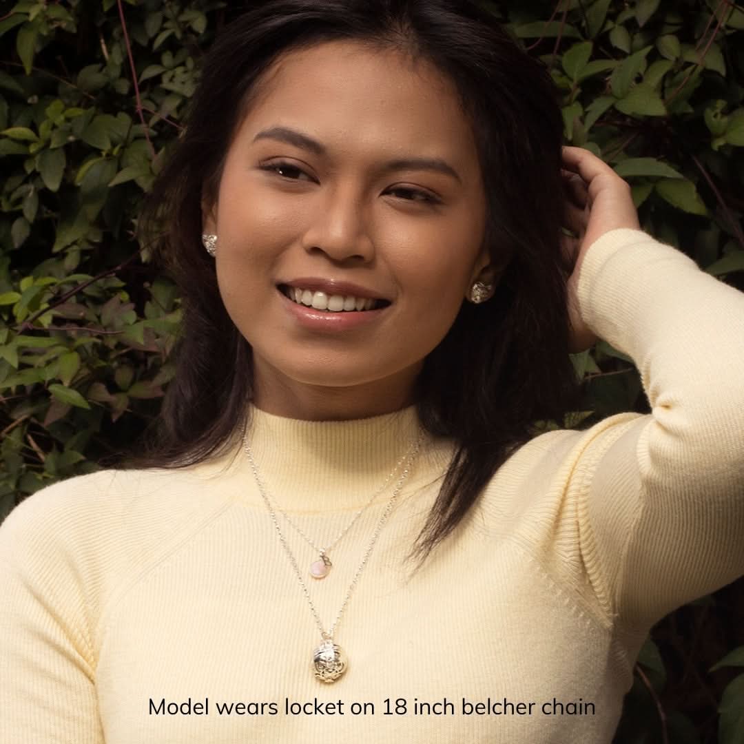Memory Keeper Locket Necklace in Sterling Silver - Perfect for Engraving, Holds Photos & Keepsakes - Ideal for Anniversaries, Weddings & Memorial Gifts