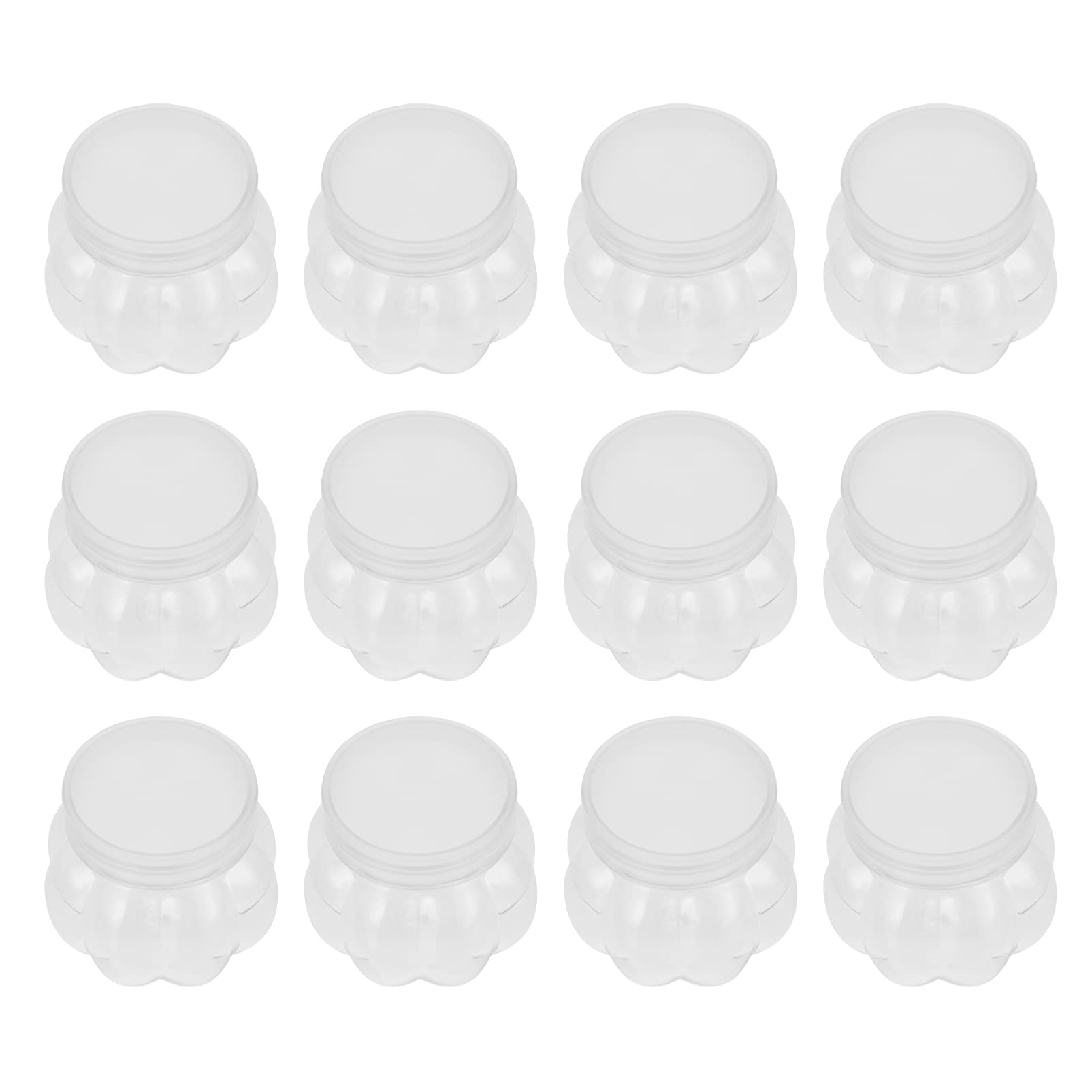 12-Piece Pumpkin-Shaped Cookie Jars Set with Airtight Lids – 150ml Plastic Food Storage Containers for Kitchen Counter, Candy Buffet & Dry Food Organization – Perfect for Cookies, Snacks, Baking Supplies & Party Decor