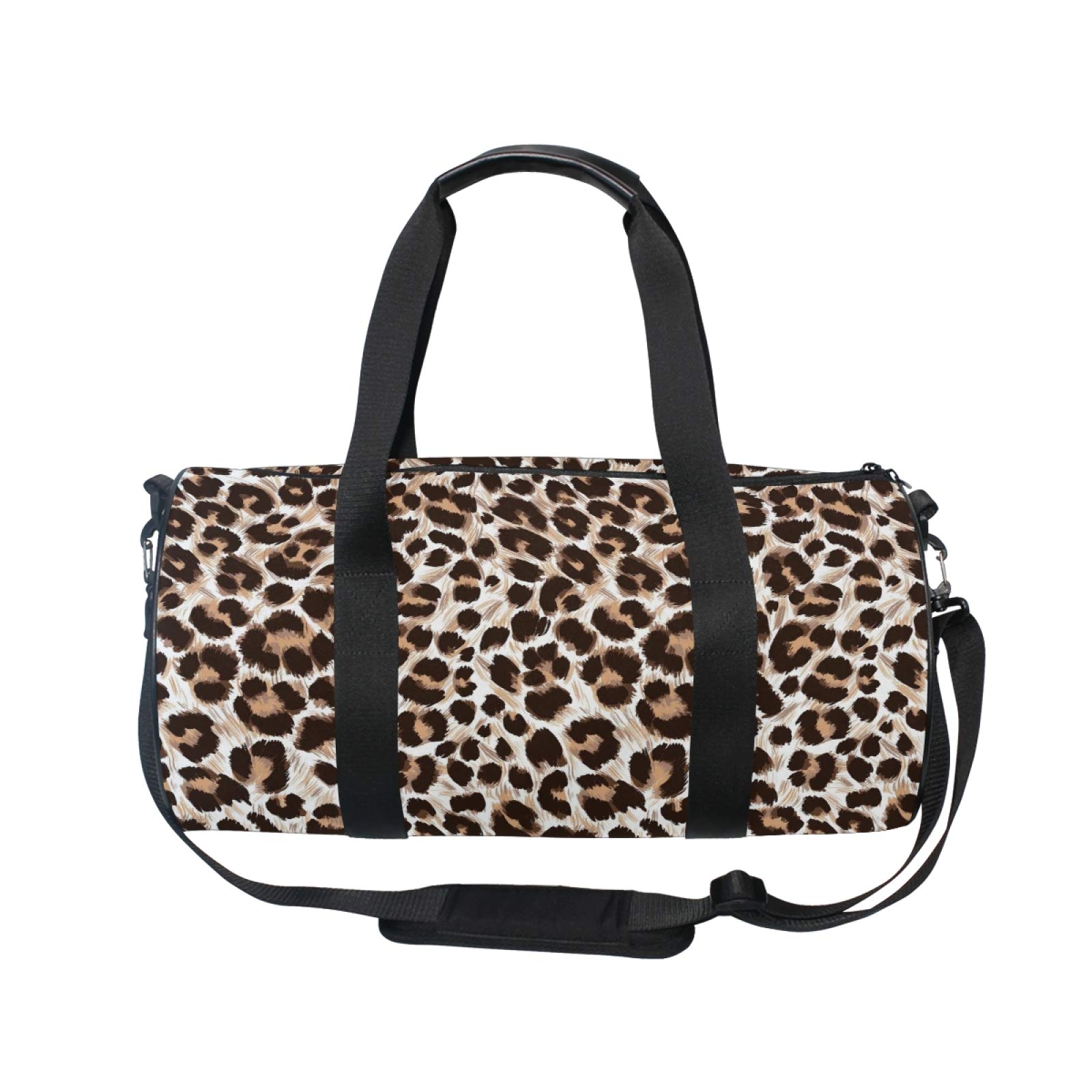Leopard Cheetah Print Duffle Bag - Large Travel Gym Bag for Men & Women, Water-Resistant Sports Luggage with Backpack Straps - Perfect for Workouts, Weekend Trips & Sports Equipment Storage