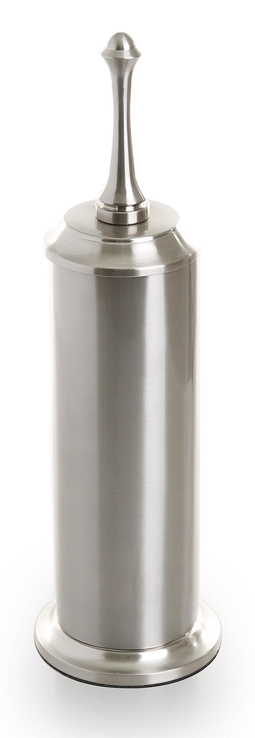 BINO Toilet Brush and Holder Set with Removable Drip Cup - Bathroom Cleaning Brush for Toilet Bowl - Stainless Steel Scrubber with Brushed Nickel Finish - Essential Restroom Accessories for Home and Office Use