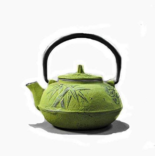 Premium Japanese Cast Iron Teapot with Bamboo Pattern & Enamel Coating - 0.5L Capacity for Perfect Tea Brewing - Ideal for Home, Office & Traditional Tea Ceremonies