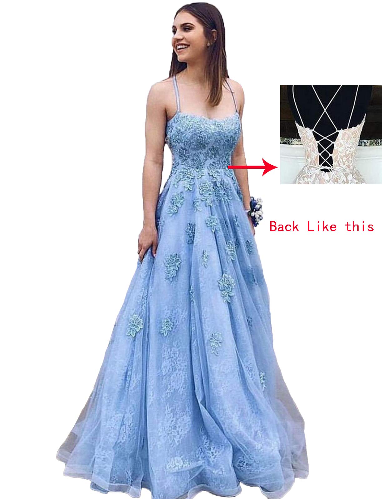 Elegant Women's Halter Lace Applique Prom Dress - Long Tulle Evening Gown for Formal Events, Weddings & Special Occasions