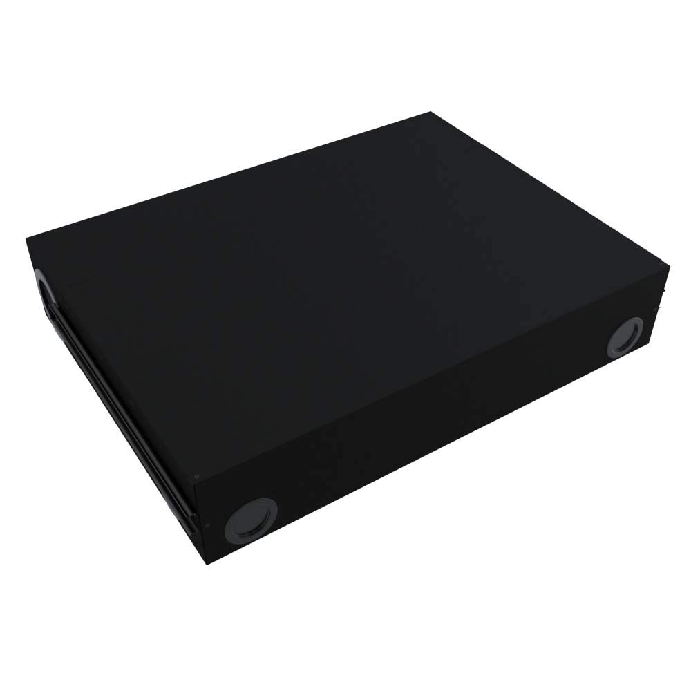 2U Rack Mount Fiber Enclosure - 48 Port Cable Management Tray with LC/SC Couplers - Black | Ideal for Data Center, Server Room & Network Cabinet Organization