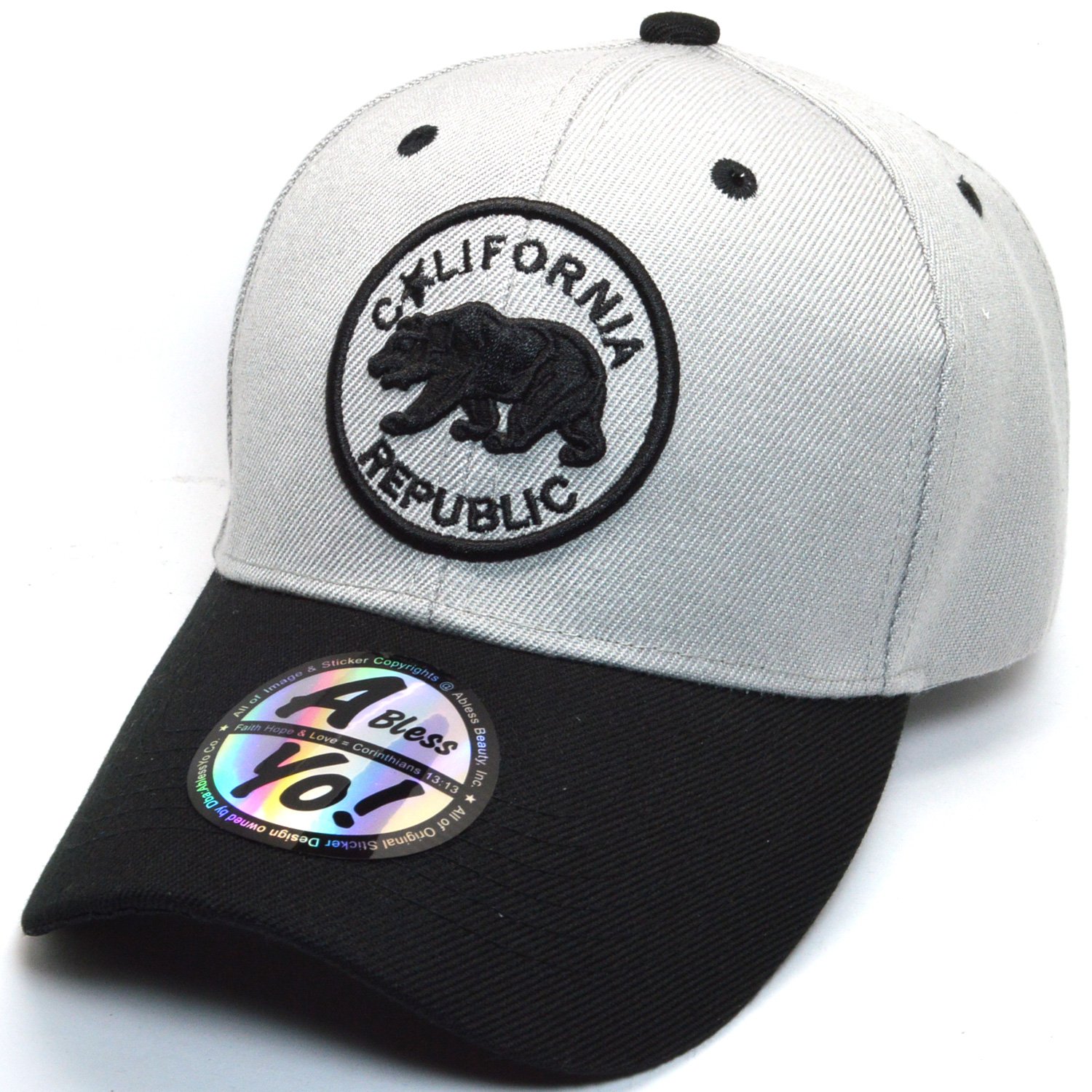 California Republic Big Bear Fashion Baseball Cap - Adjustable Golf & Sports Hat for Men & Women - AYO5034 - Perfect for Outdoor Activities, Golfing, and Casual Wear