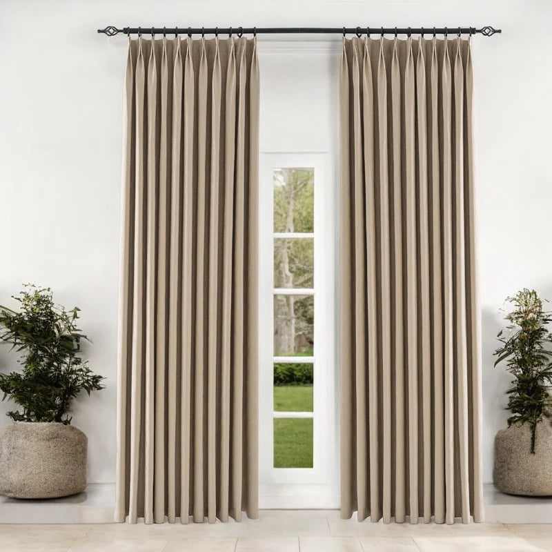 Violet Polyester Waterproof Blackout Curtains for Bedroom - Custom Size Thermal Insulated Window Drapes for Living Room & Nursery (Light Blocking, Noise Reducing)
