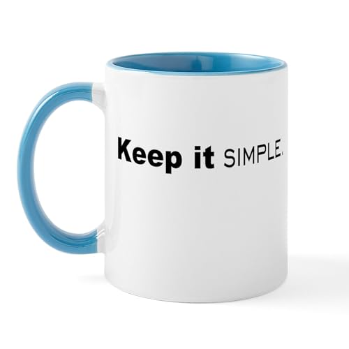 White/Blue Inside - Keep It Simple Mugs