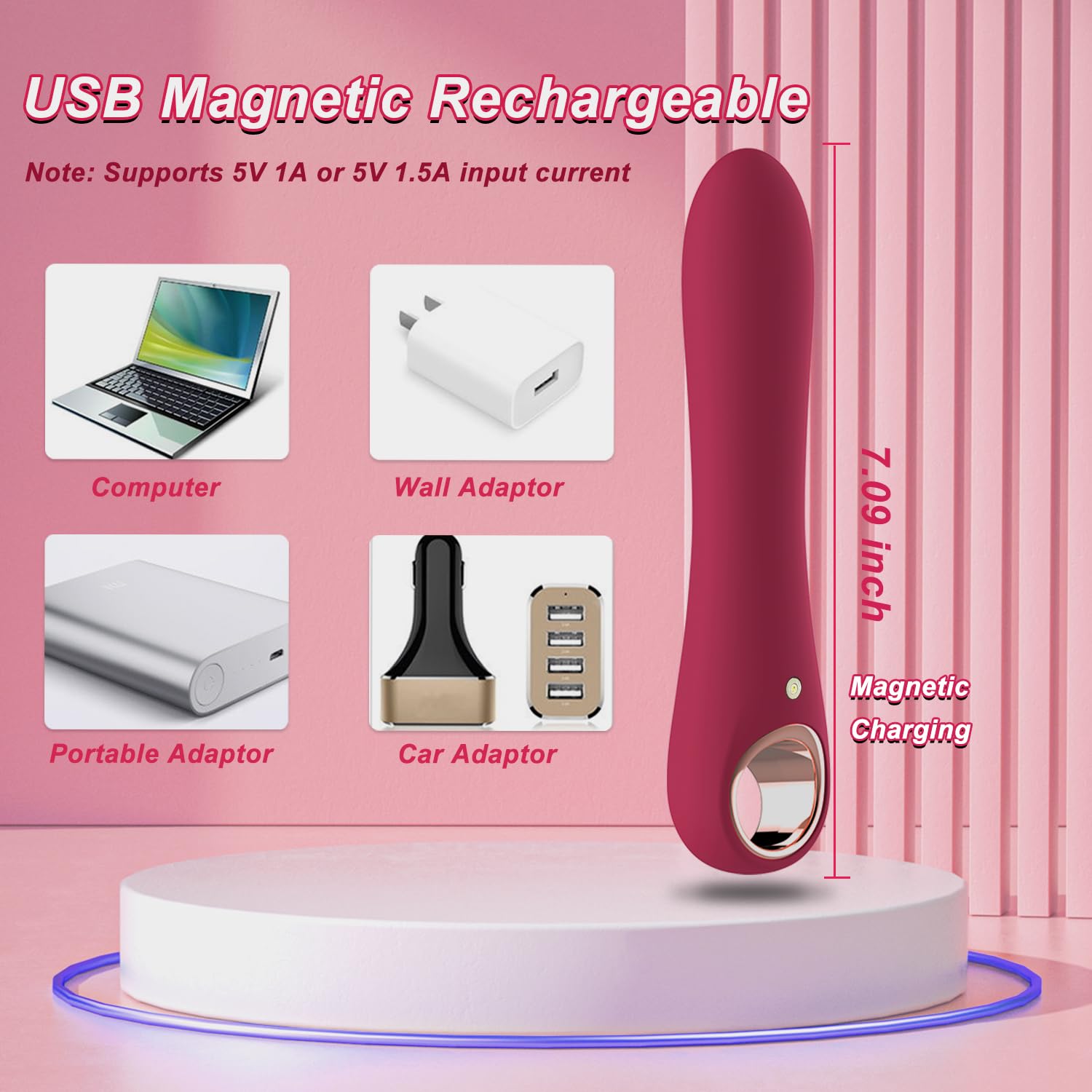 Premium G-Spot Vibrator for Women - 10 Powerful Vibration Modes, Realistic Silicone Dildo with Clitoral & Nipple Stimulator | Adult Sex Toy for Solo Play & Couples Pleasure (Burgundy) | Perfect for Bedroom Fun, Anniversary Gifts & Spicing Up Relationships