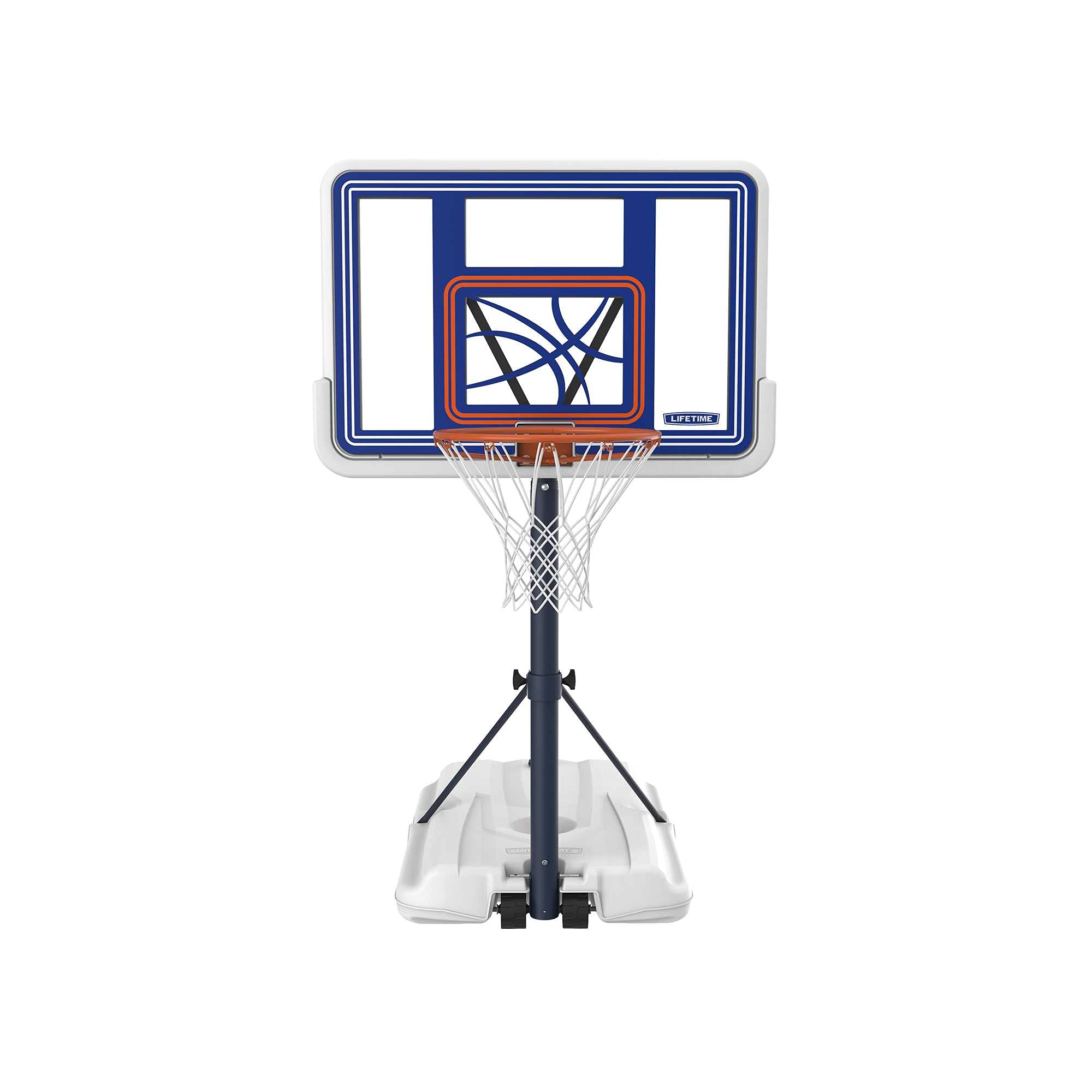 Lifetime Portable Basketball Hoop - Adjustable Height Poolside Basketball System for Outdoor Water Fun & Backyard Games