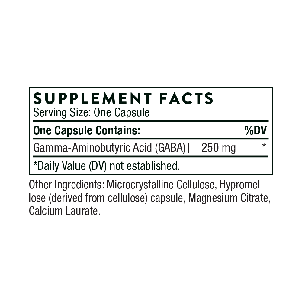 Tho Pharma GABA 250mg - 60 Vegan Capsules for Stress Relief, Anxiety & Sleep Support - Natural Calm Supplement for Relaxation & Mental Clarity (Use Daily for Work, Study or Nighttime Relaxation)