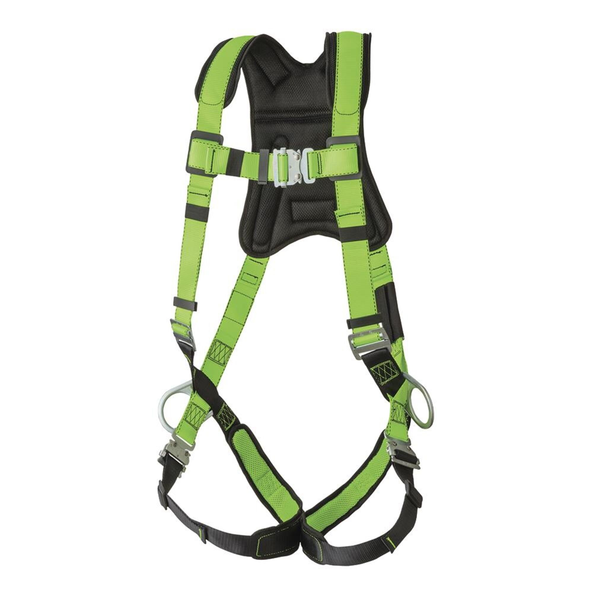PeakWorks Contractor Series Full Body Safety Harness - ANSI/OSHA Compliant Fall Protection Gear for Construction & Roofing Work
