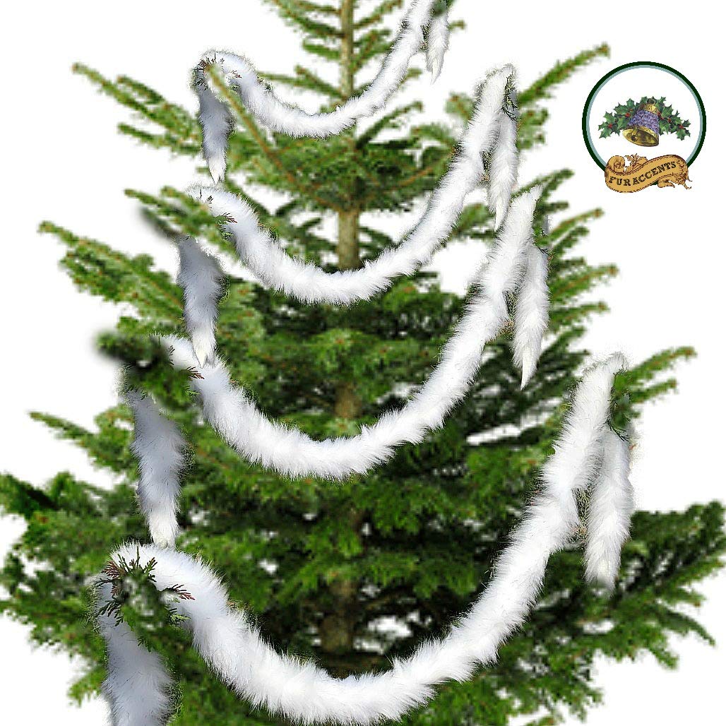 Premium White Shag Faux Fur Garland - 2