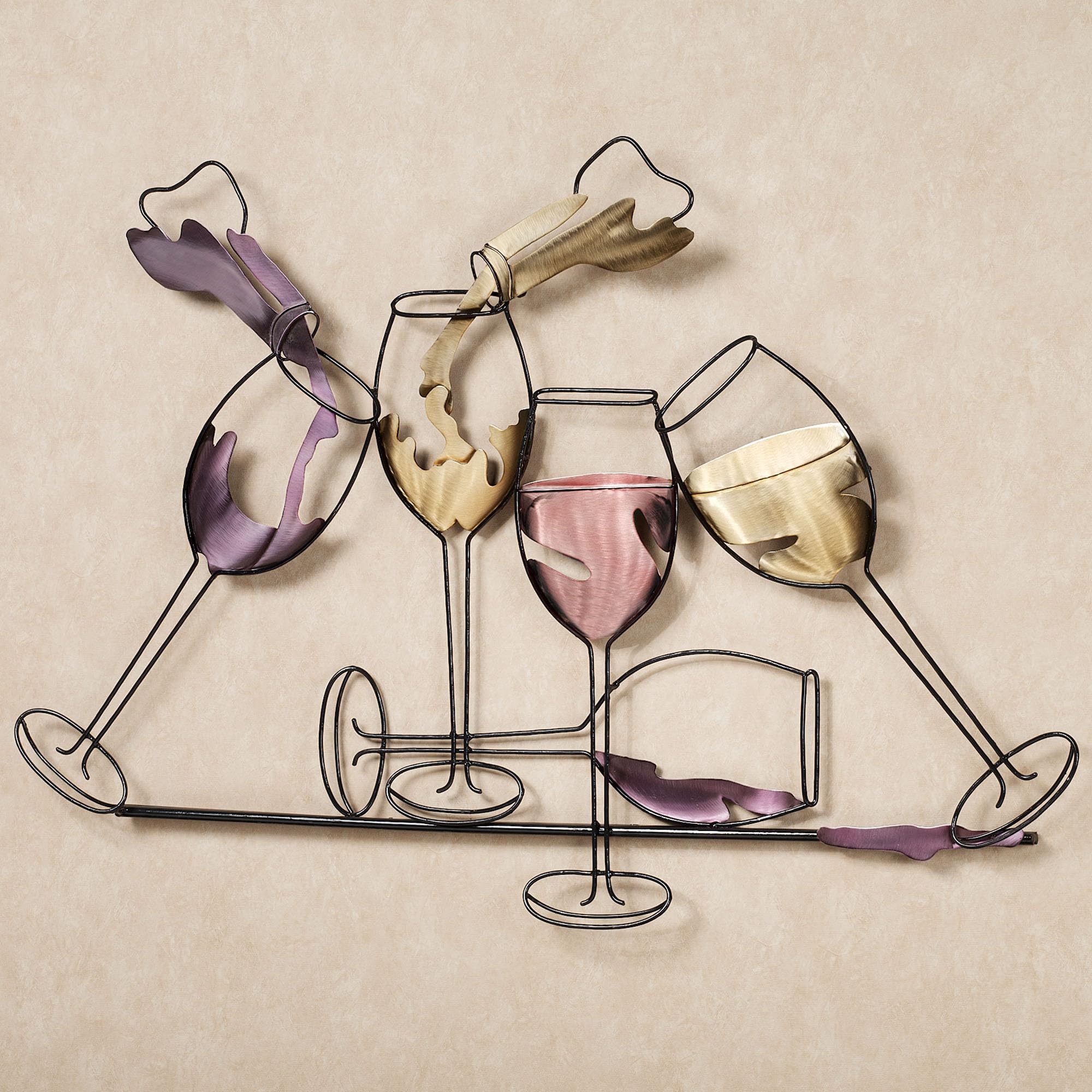 Elegant Metal Wall Sculpture - Wine Bottles Art Decor for Home, Bar & Restaurant | Perfect for Dining Room, Living Room & Wine Cellar