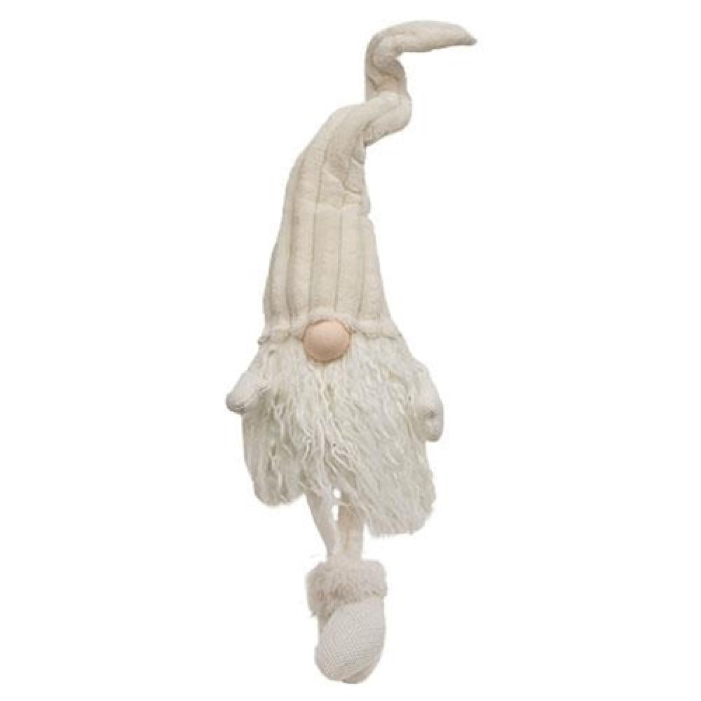 Cute Plush Gnome with Dangling Legs and Ribbed Hat - Perfect for Home Decor, Christmas Tree Ornaments, and Gift Giving