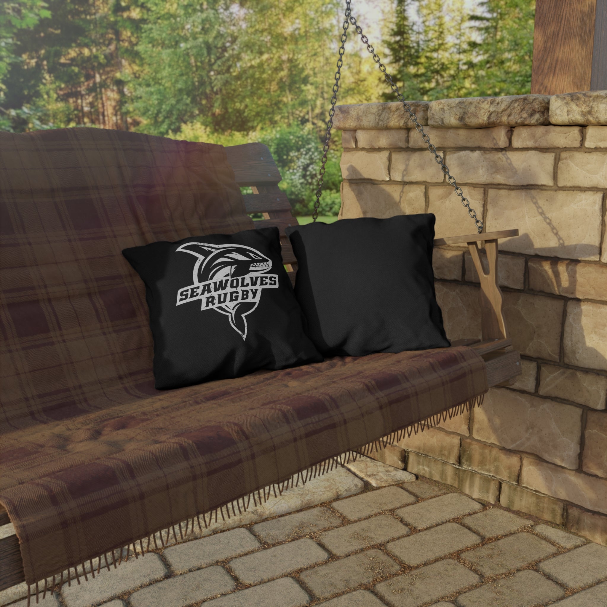 Seawolves Outdoor Pillow - Waterproof & UV Resistant Decorative Throw Pillow for Patio, Garden, Poolside - Perfect for Outdoor Furniture, Camping & Beach Decor